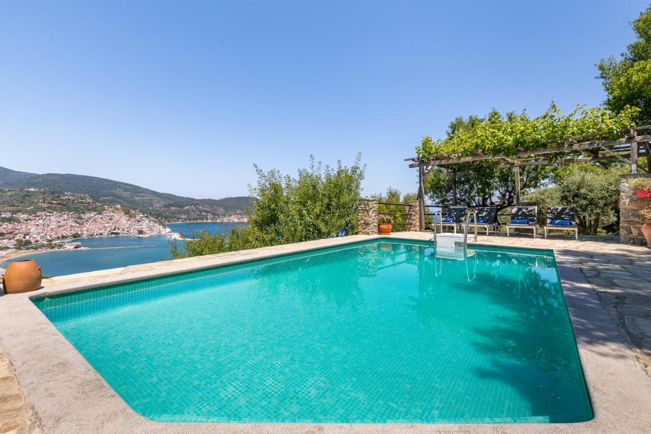 Villa Nina Skopelos- Private Pool - Magnificent Views Extérieur photo