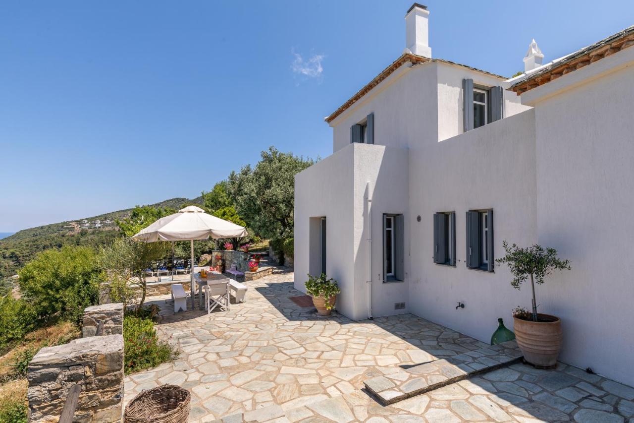 Villa Nina Skopelos- Private Pool - Magnificent Views Extérieur photo